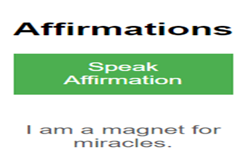 Affirmations with Speech  from Chrome web store to be run with OffiDocs Chromium online