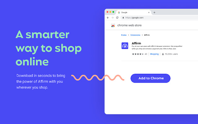 Affirm: Buy Now, Pay Later  from Chrome web store to be run with OffiDocs Chromium online