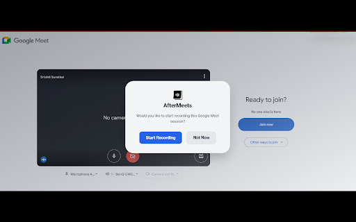 AfterMeets  from Chrome web store to be run with OffiDocs Chromium online
