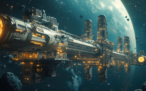 A futuristic settlement designed  from Chrome web store to be run with OffiDocs Chromium online