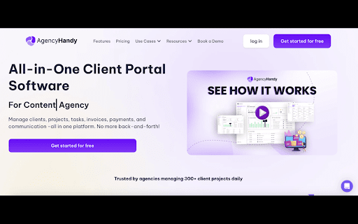 AgencyHandy – Manage clients, projects, tasks, and payments.  from Chrome web store to be run with OffiDocs Chromium online