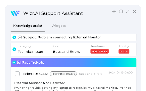 Agent Assist powered by Wizr AI  from Chrome web store to be run with OffiDocs Chromium online