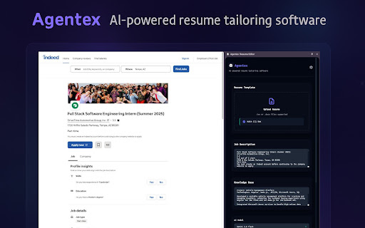 Agentex Resume Editor  from Chrome web store to be run with OffiDocs Chromium online