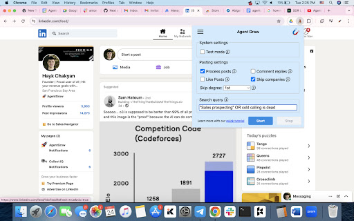 Agent Grow  from Chrome web store to be run with OffiDocs Chromium online