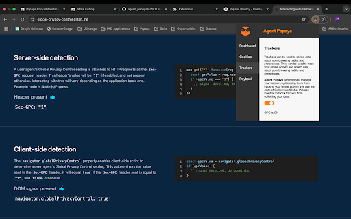 Agent Papaya: Your Privacy Companion  from Chrome web store to be run with OffiDocs Chromium online