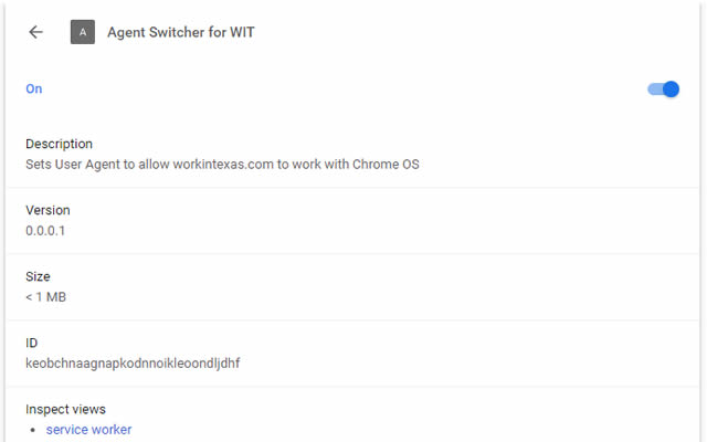 Agent Switcher for WIT  from Chrome web store to be run with OffiDocs Chromium online