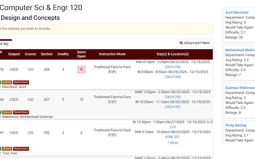 Aggie Prof Helper  from Chrome web store to be run with OffiDocs Chromium online