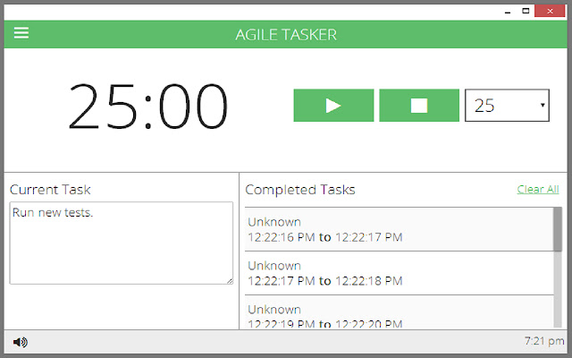 Agile Tasker  from Chrome web store to be run with OffiDocs Chromium online