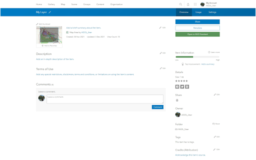 AGOL Tools  from Chrome web store to be run with OffiDocs Chromium online
