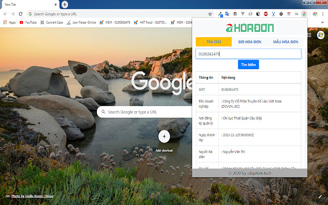 ahoadon aus dem Chrome-Webshop zur Ausführung mit OffiDocs Chromium online