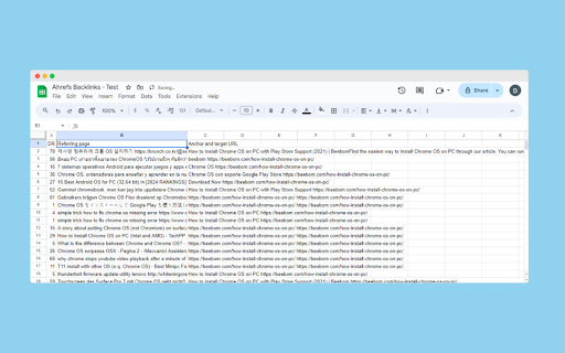 Ahrefs Table Extractor  from Chrome web store to be run with OffiDocs Chromium online