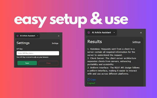 AI Article Assistant  from Chrome web store to be run with OffiDocs Chromium online