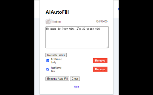 AIAutoFill  from Chrome web store to be run with OffiDocs Chromium online