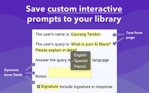 AI Blaze: Instantly Use AI in Any Webpage  from Chrome web store to be run with OffiDocs Chromium online