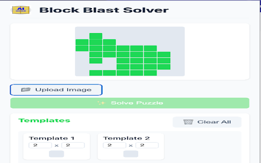 AI Block Blast Solver  from Chrome web store to be run with OffiDocs Chromium online