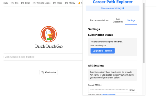AI Career Path Explorer (Free Edition)  from Chrome web store to be run with OffiDocs Chromium online