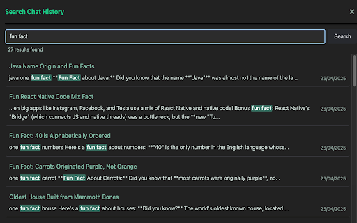 AI Chat Finder: Chat Content Search (DeepSeek, ChatGPT)  from Chrome web store to be run with OffiDocs Chromium online