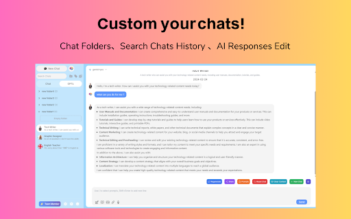 AIChatOne : AI ChatGPT Copilot (ChatHub tools)  from Chrome web store to be run with OffiDocs Chromium online