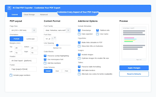 AI Chat PDF Exporter Save ChatGPT  Claude As PDF  from Chrome web store to be run with OffiDocs Chromium online
