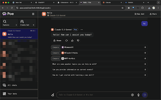 AI Chat Shortcut  from Chrome web store to be run with OffiDocs Chromium online