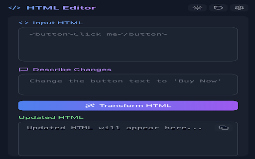 Ai Code Editor  from Chrome web store to be run with OffiDocs Chromium online