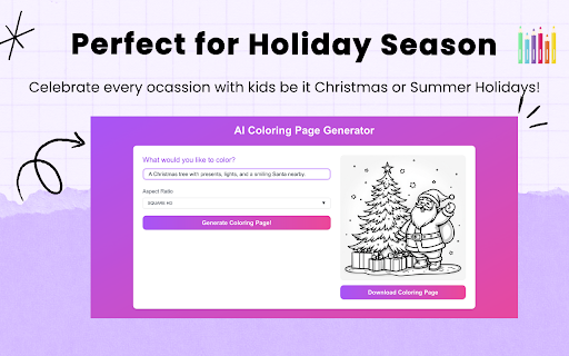 AI Coloring Page Generator  from Chrome web store to be run with OffiDocs Chromium online