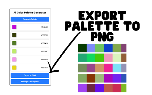 Ai Color Palette Generator  from Chrome web store to be run with OffiDocs Chromium online