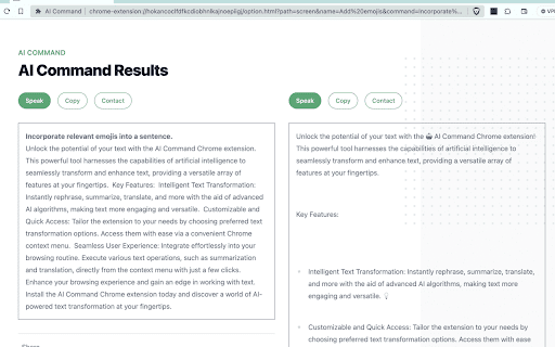 AI Command  from Chrome web store to be run with OffiDocs Chromium online