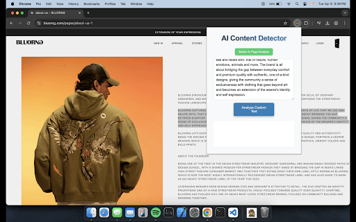 AI Content Detector  from Chrome web store to be run with OffiDocs Chromium online