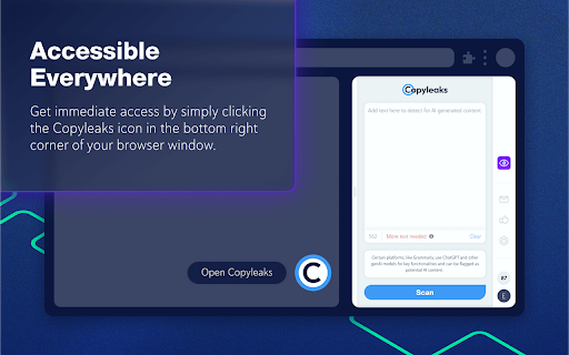 AI Content Detector Copyleaks  from Chrome web store to be run with OffiDocs Chromium online