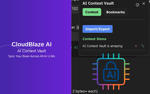AI Context Vault  from Chrome web store to be run with OffiDocs Chromium online