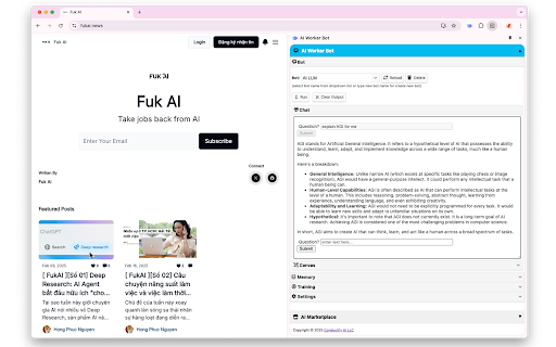 AI Co Worker  from Chrome web store to be run with OffiDocs Chromium online