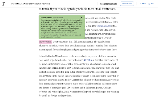 AI Dictionary  from Chrome web store to be run with OffiDocs Chromium online