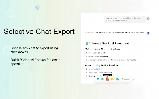 AI Exporter: ChatGPT to PDF (also PNG/MD), Supports Gemini, Claude and Grok  from Chrome web store to be run with OffiDocs Chromium online