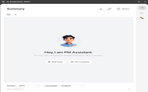 AI Extension MVP  from Chrome web store to be run with OffiDocs Chromium online
