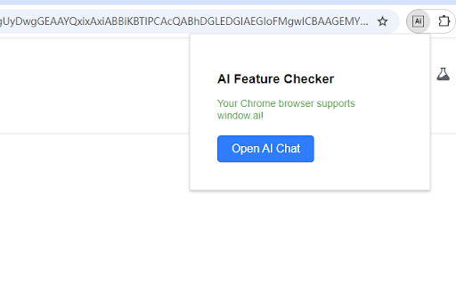 AI Feature Checker  from Chrome web store to be run with OffiDocs Chromium online