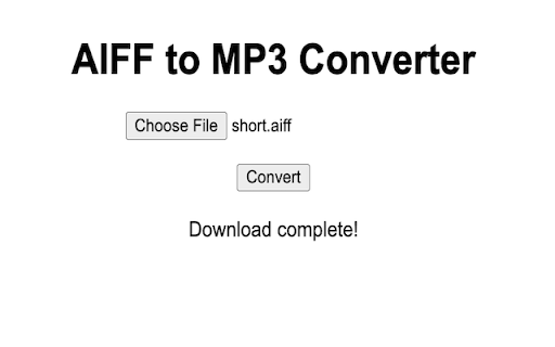 AIFF to MP3 converter convertisseur AIFF à MP3  from Chrome web store to be run with OffiDocs Chromium online