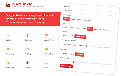 AI Gift For You  from Chrome web store to be run with OffiDocs Chromium online