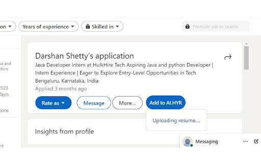 AI.HYR Resume Connector  from Chrome web store to be run with OffiDocs Chromium online