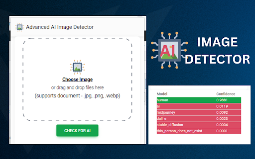 AI Image Detector  Fake Picture Check Online  from Chrome web store to be run with OffiDocs Chromium online