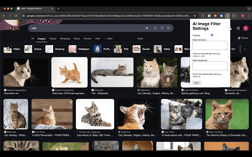 AI Image Filter  from Chrome web store to be run with OffiDocs Chromium online