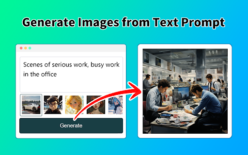 AI Image Generator Text to Image Online  from Chrome web store to be run with OffiDocs Chromium online