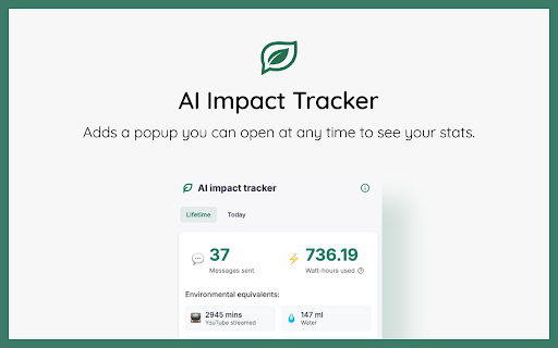 AI Impact Tracker  from Chrome web store to be run with OffiDocs Chromium online