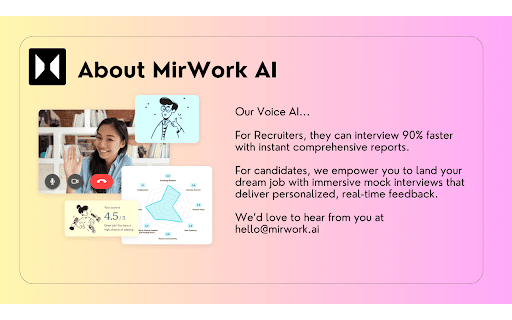 AI Interviewer MIR by MirWork  from Chrome web store to be run with OffiDocs Chromium online