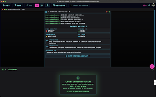 AI Interview Helper  from Chrome web store to be run with OffiDocs Chromium online