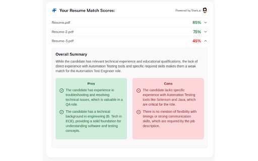 AI Job Copilot by Stark.ai  from Chrome web store to be run with OffiDocs Chromium online