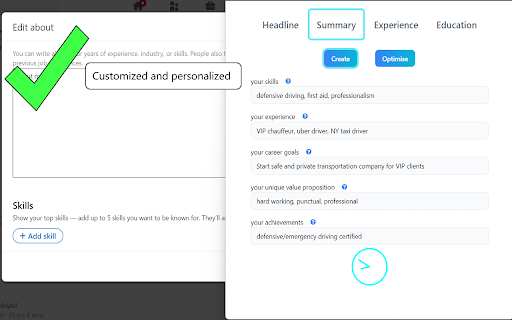 AI LinkedIn Helper  from Chrome web store to be run with OffiDocs Chromium online