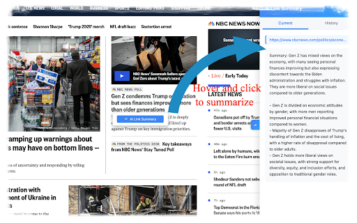 AI Link Summary  from Chrome web store to be run with OffiDocs Chromium online