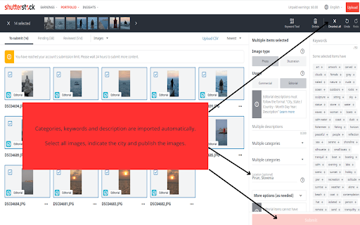 AI Metadata Generator for Shutterstock Contributors  from Chrome web store to be run with OffiDocs Chromium online