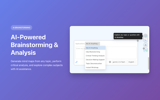 AI MindMap Mind Mapping Generator for any Web Pages, PDFs, Youtube Videos  from Chrome web store to be run with OffiDocs Chromium online